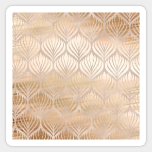 Gold Metallic Ocean Seashells Pattern Sticker